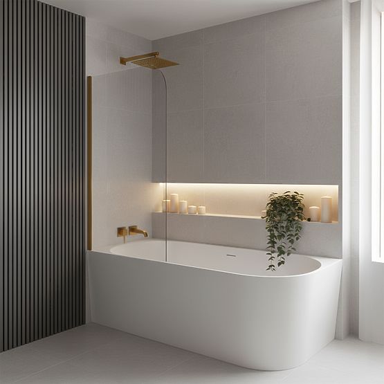 Baignoire d'angle en acrylique BELLANTO SLIM 170 Gauche