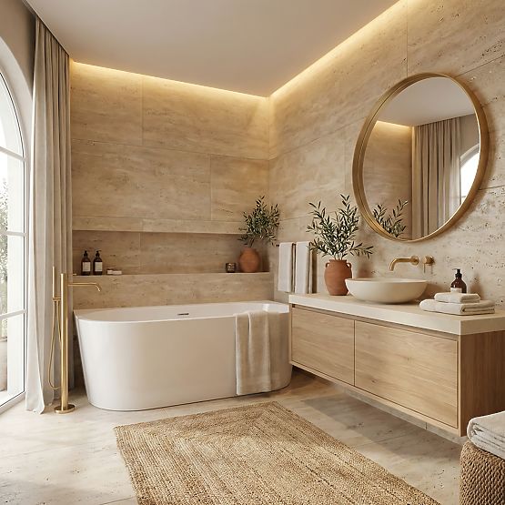 Baignoire murale en acrylique OLIMPIA 150 cm