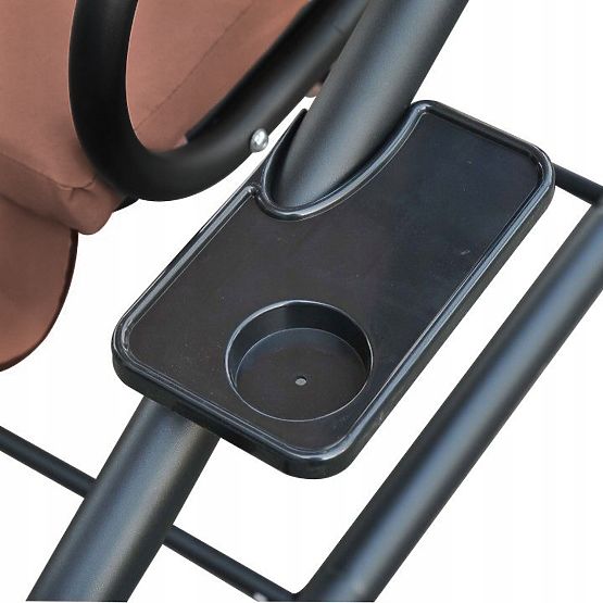 Balancelle de jardin convertible 2 en 1 avec coussins marron