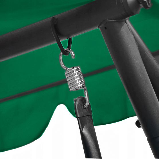 Balancelle de jardin convertible 2 en 1 avec coussins verts