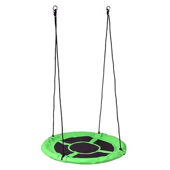 Balançoire de jardin nid de cigogne ROMEK vert 100 cm