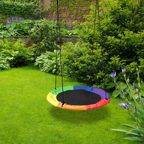 Balançoire de jardin nid Romek multicolore 60 cm