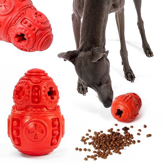 Balle à mâcher rouge pour chiens PJ-046
