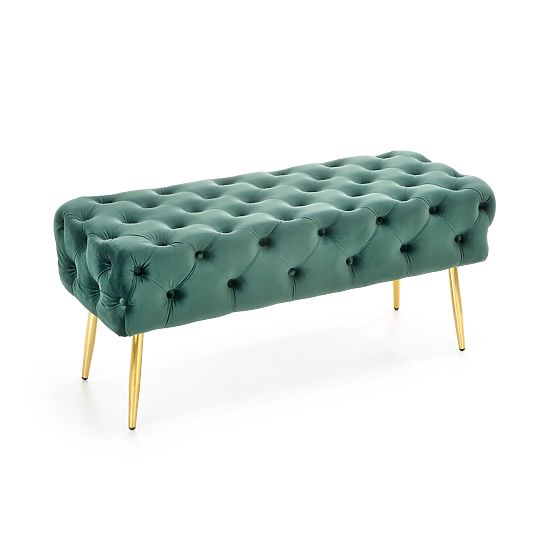 Banc ATHENA vert foncé / doré