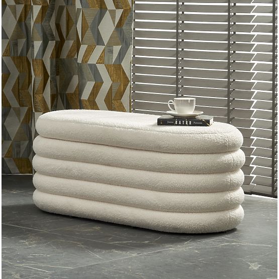 Banc BLISS avec espace de rangement, crème (1p=1 pièce)