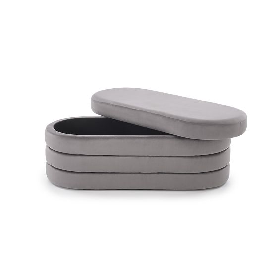 Banc CALPI avec espace de rangement, gris (1p=1ks)