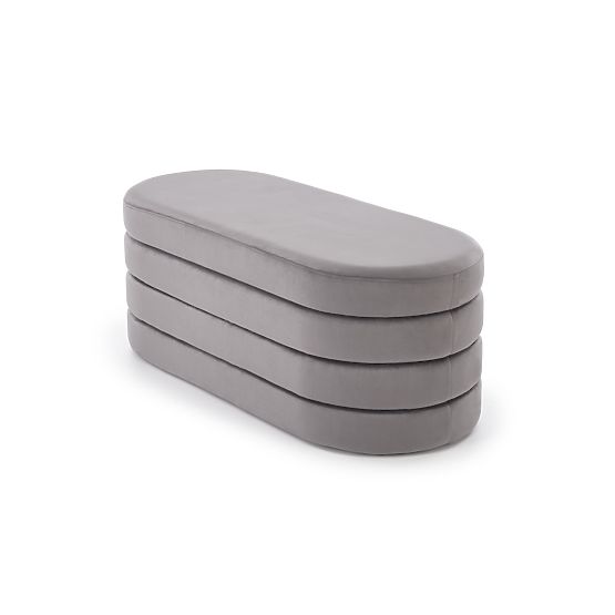 Banc CALPI avec espace de rangement, gris (1p=1ks)