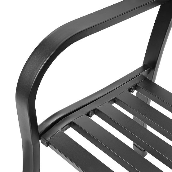 Banc de jardin avec dossier pour parc, terrasse, balcon, structure métallique