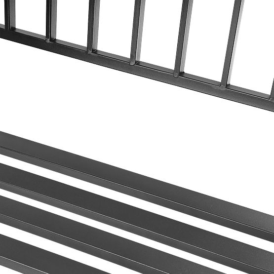 Banc de jardin avec dossier pour parc, terrasse, balcon, structure métallique