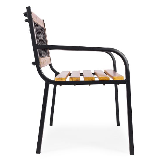 Banc de jardin en bois avec dossier à treillis 118x52 cm parc MultiGarden