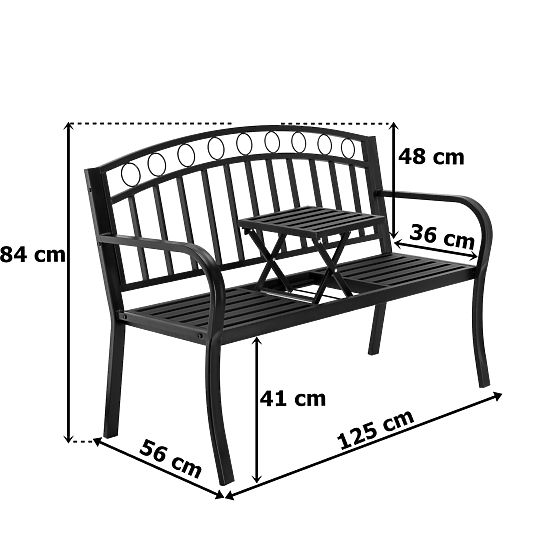 Banc de jardin en métal BANCO