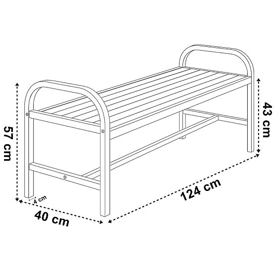 Banc de jardin en métal SOBO