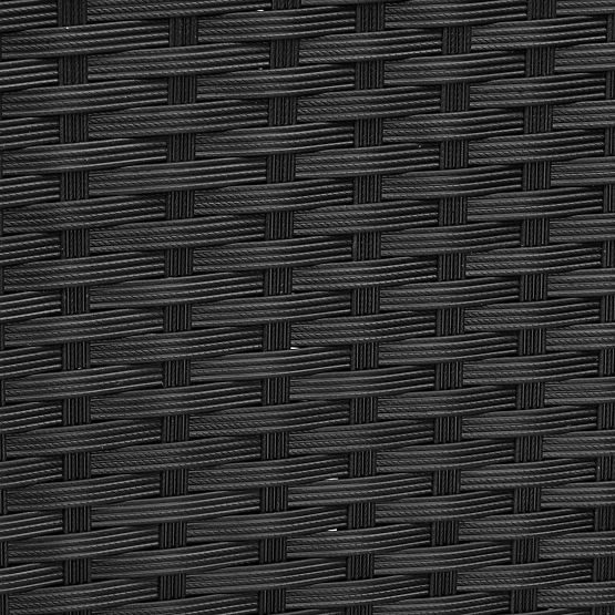 Banc de jardin en résine tressée canapé CORDOBA noir avec coussins gris