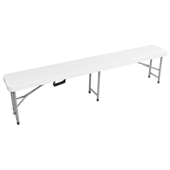 Banc pliant de restauration 180 cm blanc