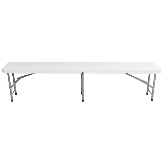 Banc pliant de restauration 180 cm blanc
