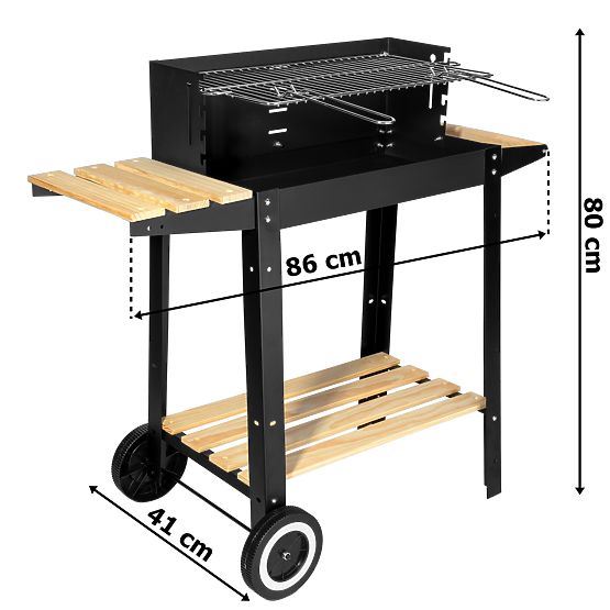 Barbecue au charbon d'angle PARIL sur roulettes