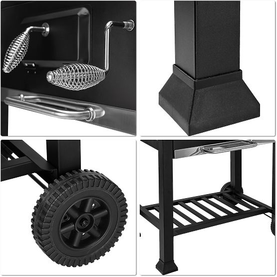 Barbecue au charbon de bois avec couvercle MEJOR