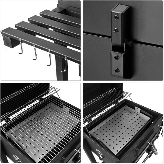 Barbecue au charbon de bois avec couvercle MEJOR