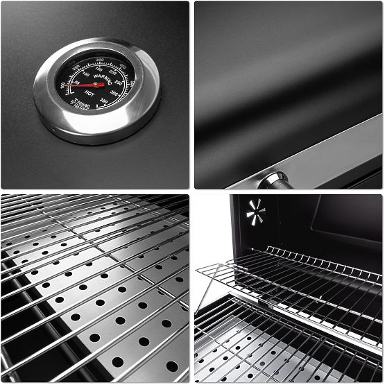 Barbecue au charbon de bois avec couvercle MEJOR