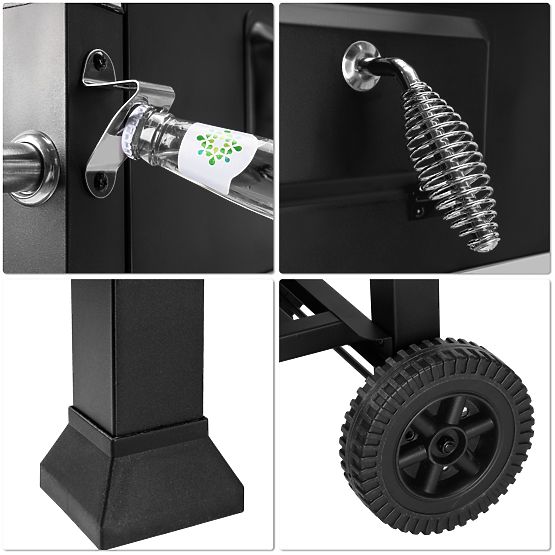 Barbecue à charbon d'angle VULCAN avec grille en fonte