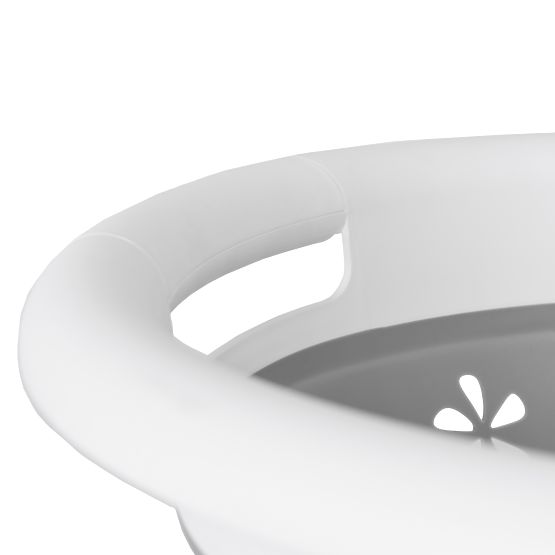 Bassine ovale pliable 50 x 37 cm blanc-gris OVAL COMPACT 25L