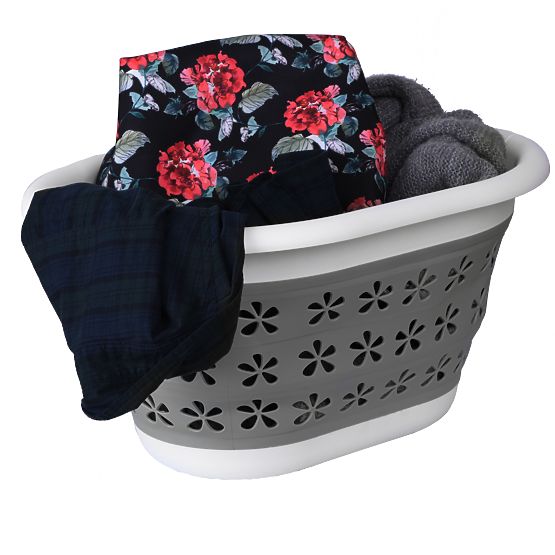 Bassine ovale pliable 50 x 37 cm blanc-gris OVAL COMPACT 25L