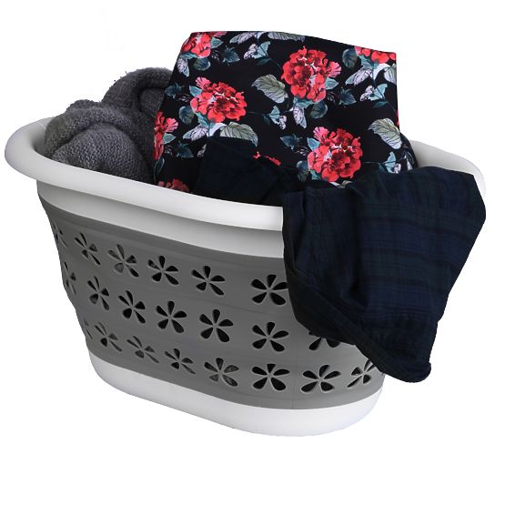 Bassine ovale pliable 50 x 37 cm blanc-gris OVAL COMPACT 25L