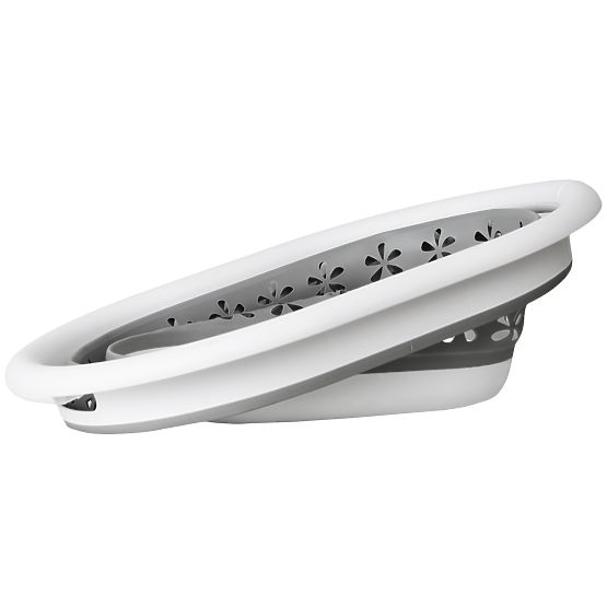 Bassine ovale pliable 50 x 37 cm blanc-gris OVAL COMPACT 25L