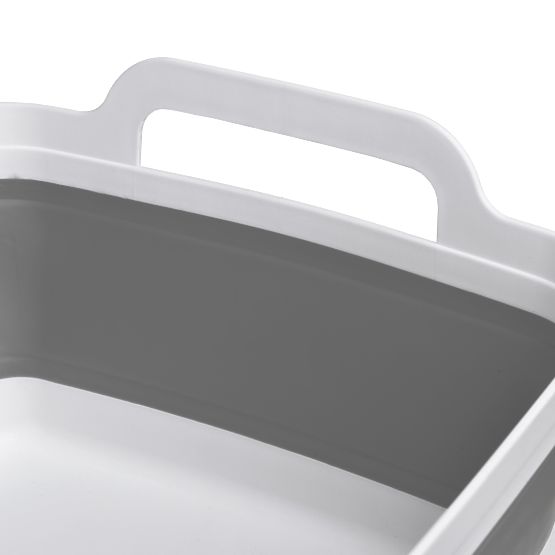 Bassine pliable avec écoulement blanc-gris BRIDA