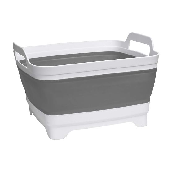 Bassine pliable avec écoulement blanc-gris BRIDA