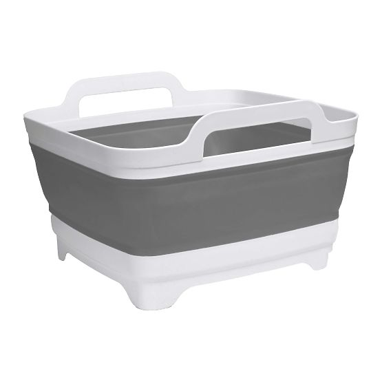 Bassine pliable avec écoulement blanc-gris BRIDA