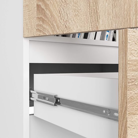 BIBLIOTHÈQUE FERMÉE R60 2D 1SZ CLP PK BLANC / SONOMA