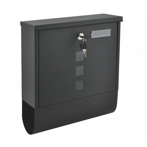 Boîte aux lettres avec porte-journaux en acier galvanisé