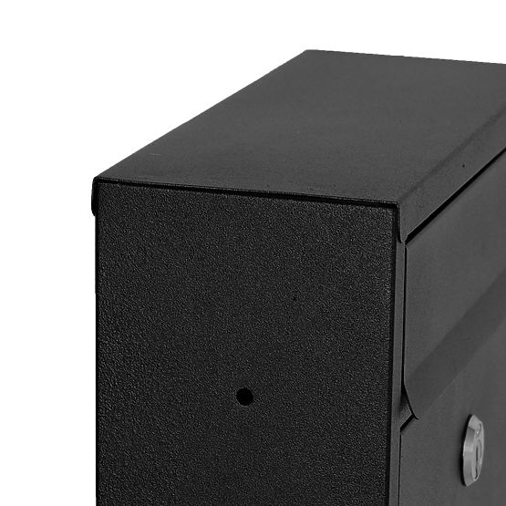 Boîte aux lettres pour courrier Gustav noire avec inscriptions