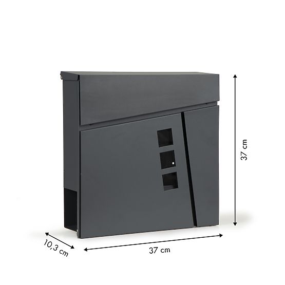 Boîte aux lettres pour lettres et journaux en acier galvanisé ModernHome