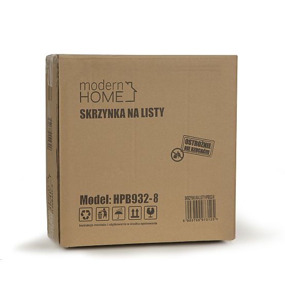 Boîte aux lettres pour lettres et journaux en acier galvanisé ModernHome