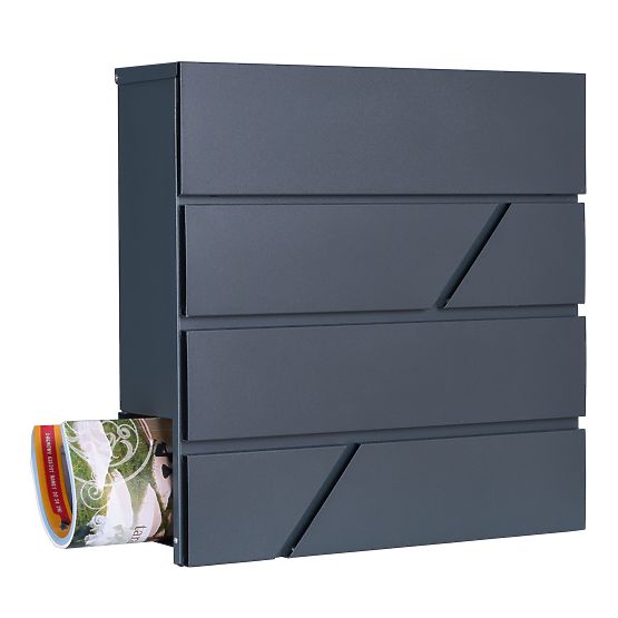 Boîte aux lettres Tove avec porte-journaux anthracite
