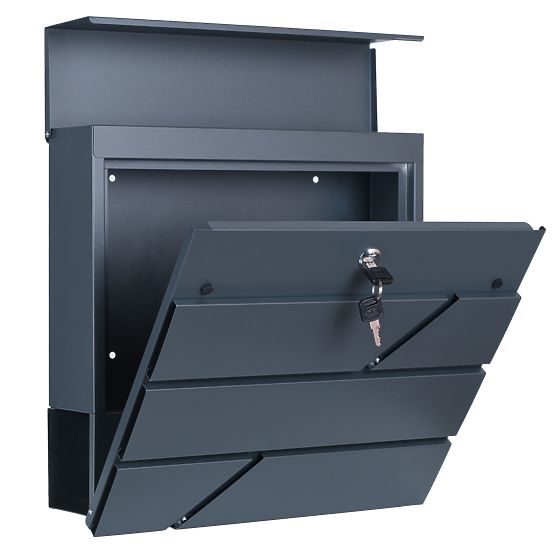 Boîte aux lettres Tove avec porte-journaux anthracite