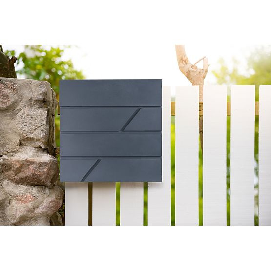 Boîte aux lettres Tove avec porte-journaux anthracite