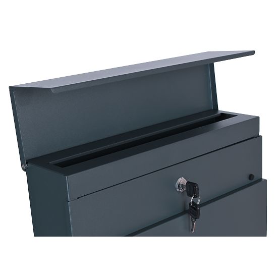 Boîte aux lettres Vidar anthracite avec inscriptions