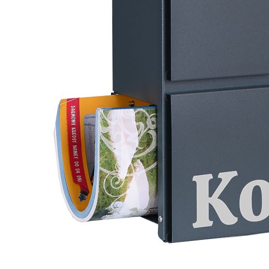 Boîte aux lettres Vidar anthracite avec inscriptions