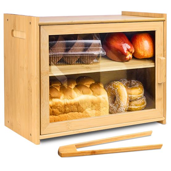 Boîte à pain en bambou Pierre, récipient à pain