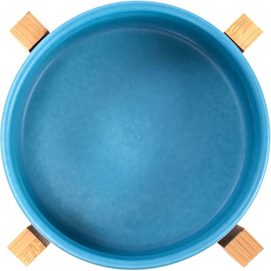 Bol en céramique pour chien ou chat bleu PJ-033