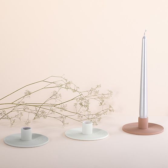 Bougeoir MORAB couleur rose poudré style bohème pour intérieur ameliahome