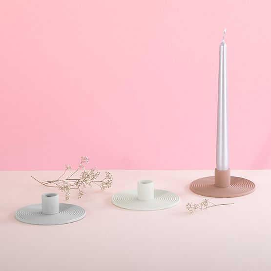 Bougeoir MORAB couleur rose poudré style bohème pour intérieur ameliahome