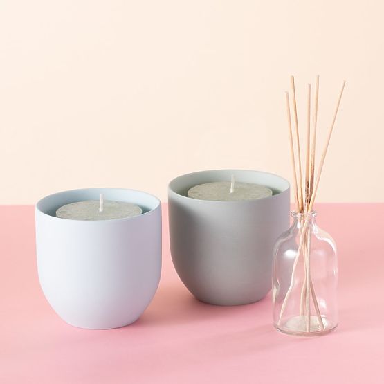 Bougeoir SHIRE couleur rose poudré style moderne pour intérieur ameliahome