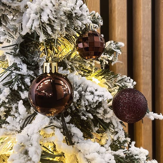 BOULES DE NOËL MARRON 34 PCS SYSD1688-038