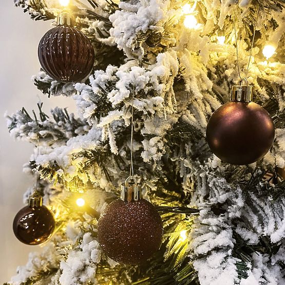 BOULES DE NOËL MARRON 34 PCS SYSD1688-038