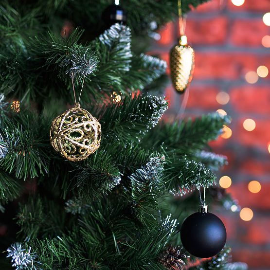 BOULES DE NOËL NOIRES 100PCS KL-21X04