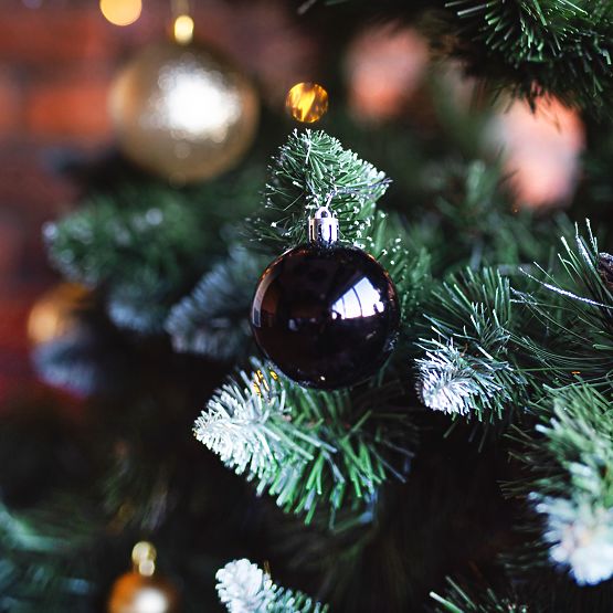 BOULES DE NOËL NOIRES 100PCS KL-21X04